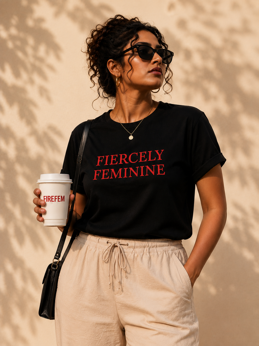 Fiercely Feminine Women’s Graphic T-Shirt | Bold Confidence Tee for Women